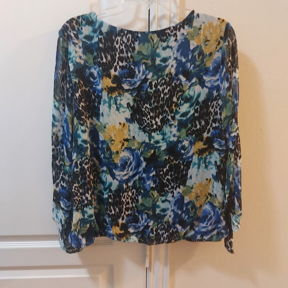 Multiples Multicolor Longsleeve Top Size Medium - image 2
